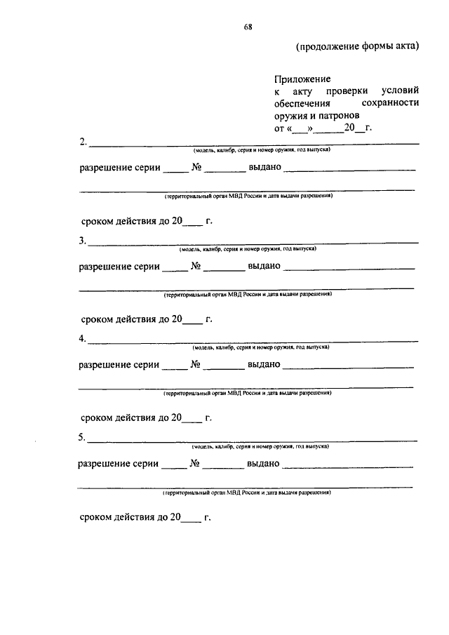 Образец акт проверки условий обеспечения сохранности оружия и патронов
